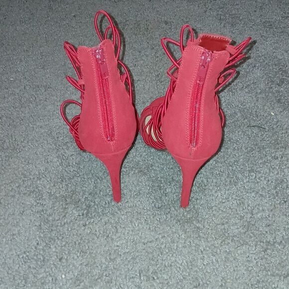 Derek Heart red sexy cutout pole party heels  Sz 9 - Picture 4 of 7